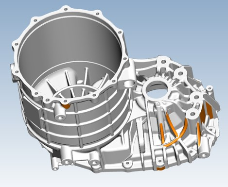 Ingegrated Motor Housing and Reducer Housing for Electric Vehicle